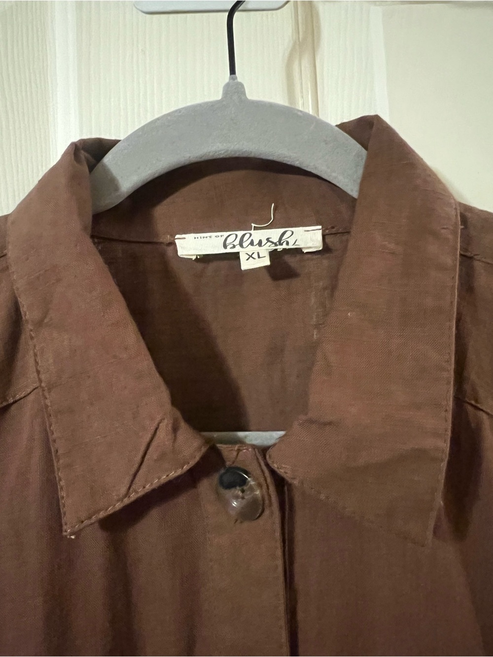 NWT Junior’s Brown Utility Boiler Cotton Button Down Summer Jumpsuit Size XL - Picture 6 of 13